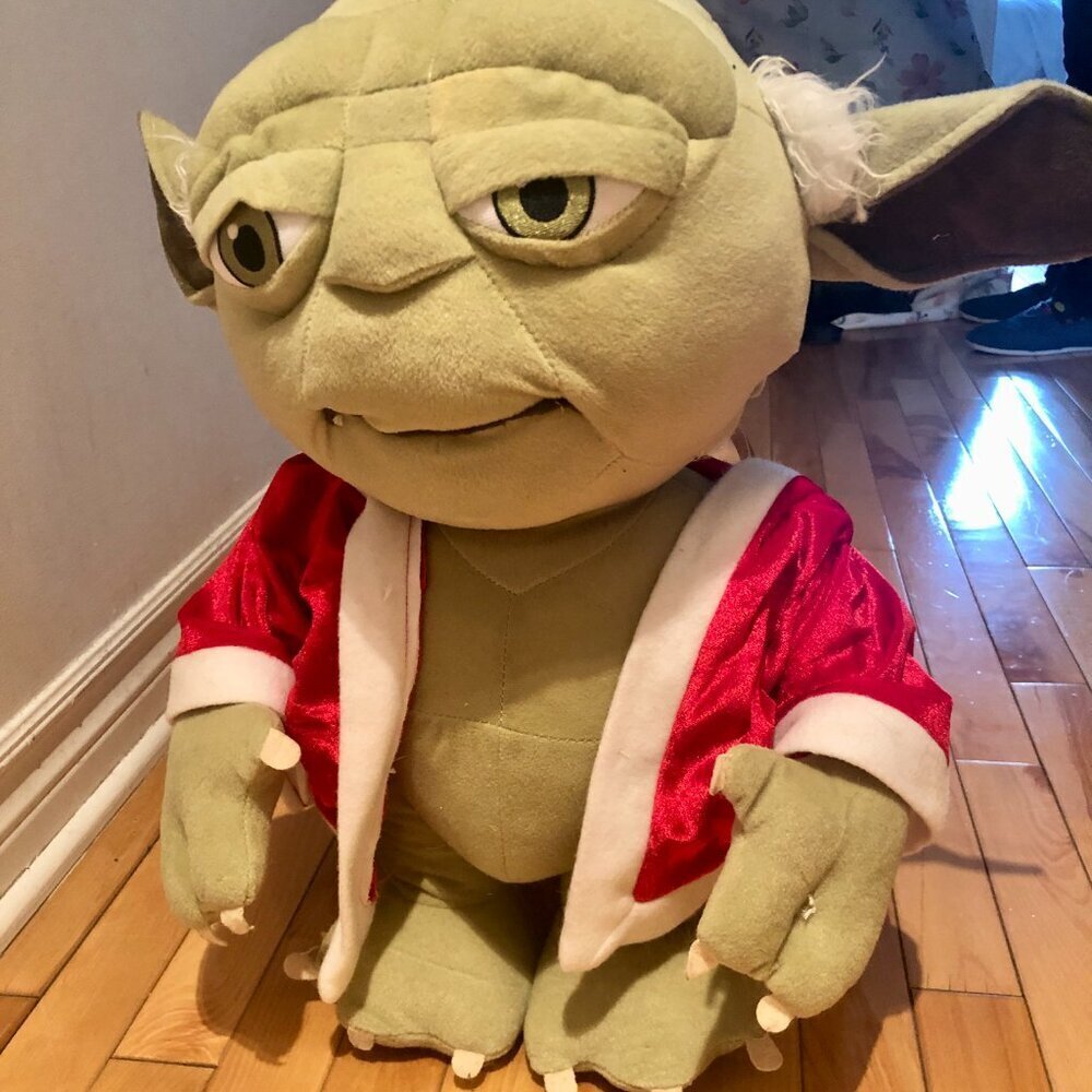 JUMBO 21" Santa Yoda Plush Star Wars Holiday Christmas Decor Door Greeter - Picture 2 of 4